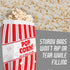 Retro Popcorn Bags 25 Pack, Grease Resistant Single Serving 1oz Paper Sleeves in Nostalgic Red/White Design