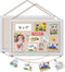 Emfogo 2-Pack Cork Board Vision Board, 16"x11" White Linen Boards for Home and Office Decor