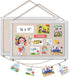 Emfogo 2-Pack Cork Board Vision Board, 16"x11" White Linen Boards for Home and Office Decor