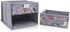 FINEX Foldable Storage Organizer Box for Desk, Gray Mouse with Removable Drawer, Collapsible Design