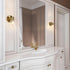 1-Light KSANA Gold Wall Sconce, Modern Bathroom Light Fixtures with Seeded Glass Shade, Brass Wall Sconce Light