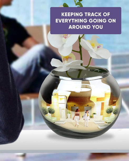 Skywin Convex Mirror Vase, 4.5 Inch Multipurpose Cubicle Mirror, Aesthetic Office Cubicle Accessories, Desk Mirror to