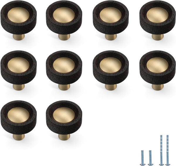 8 Pcs Knob Cabinet Door Solid Wood Knob Simple Cabinet Bedside Table