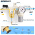 TAILONZ PNEUMATIC 1/4 Inch NPT Air Tool Compressor Filter Combo, Pressure Regulator with Gauge AF2000+AR2000