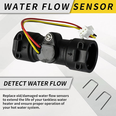 Water Flow Sensor Replacement For Gas tankless Water Heater and CAMPLUX Ranein Recpro Girard FOGATTI Furrion RV Water
