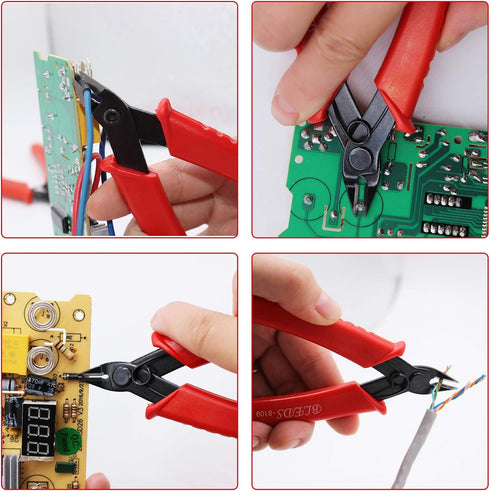 Flush Cutter, Wire Cutters, BS-8109 Soft Wire Cutter Pliers, Precision Micro Cutter for Electronics and Jewelry