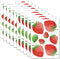 AOWDIAO 80 Pcs Strawberry Wall Decals Peel and Stick for Bedroom, Kitchen, Bathroom