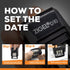 ZIGEL D10 Office Date Stamp - Self Inking Black Date Stamp