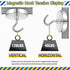 FINDMAG 120lbs Magnetic Hooks - Heavy Duty Neodymium Magnet Hooks for Refrigerator, Home, Kitchen, Office, Silver