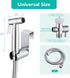 Set BARROCK Chrome Handheld Bidet Sprayer for Toilet,Stainless Steel Baby Cloth Diaper Jet Spray Kit,Bathroom Toilet