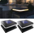 Sunco Solar Post Lights, Outdoor Dusk to Dawn Black Square Solar Powered