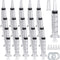20 Pack of 20ml Plastic Syringes, Sterile Catheter Tip with Tip Cap Adapter for Scientific Labs