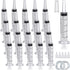 20 Pack of 20ml Plastic Syringes, Sterile Catheter Tip with Tip Cap Adapter for Scientific Labs