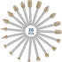 Diamond Grinding Burr Bit Set, 20Pcs Rotary Tool Accessories for Stone, Ceramic, Glass Carving