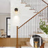 (E26 1pcs) Kalium Wall Sconces, Matte Black Vanity Light Fixtures, Indoor Wall Lights with Clear Glass Shade, Hardwired