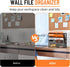 SUPEASY 4-Tier Black Wall File Organizer for Papers, Folders, Clipboard, Magazine Organization, Great for Home, Office