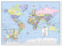 US and World Desk Map (13" x 18" Laminated) for Students and Classroom Use by Lighthouse Geographics