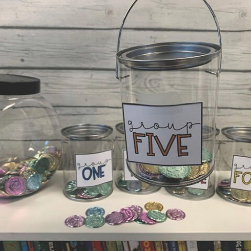 Fun Express 1 1/2" Bulk 144 Pc. Multicolored Motivational Kindness Coins, Great for Classroom Activities