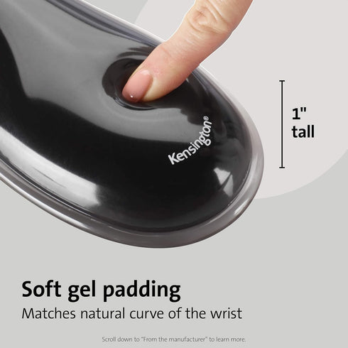 Kensington Duo Gel Mouse Pad with Wrist Rest, Ergonomic Non-Skid Gel Mouse Pad for Computer, Laptop, Office & Home 9.6"