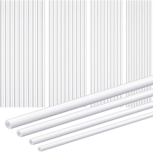 Outus 80 Pcs ABS Plastic Tube Connector - White Bars Rod for DIY Crafts Sand Table Architectural Model