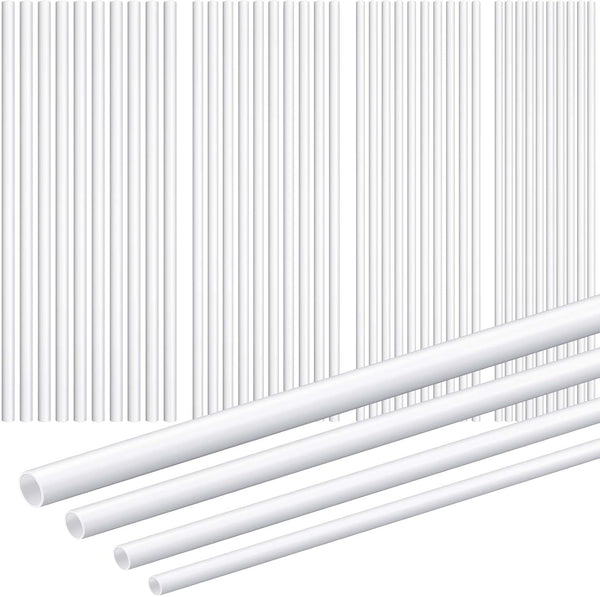 Outus 80 Pcs ABS Plastic Tube Connector - White Bars Rod for DIY Crafts Sand Table Architectural Model