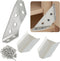 Jiozermi 10PCS Stainless Steel Furniture Corner Connector, Silver Shelf Brackets Metal Corner Brackets