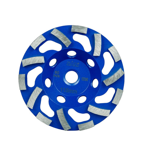 SALI 4.5 Inch Concrete Grinding Wheels - 14 Turbo Diamond Segments, 5/8-11 Arbor, for Paint, Epoxy, Mastic Coating