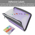 NAFY Accordion File Organizer, 13 Pockets, Expanding File Folder with Zipper, A4 Letter Size, Black+Purple