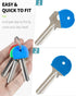Uniclife 32 Pcs Key Cap Covers 1 Inch Key Head Protectors for Standard Regular Thin Flat House Keys
