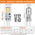 G4 Bulb 12V Bulb 1.5W, 15 G4, Dimmable 3000K 10Pack LED AC/DC, JC Bi-Pin Base Light Equivalent to Watt Halogen Not Warm