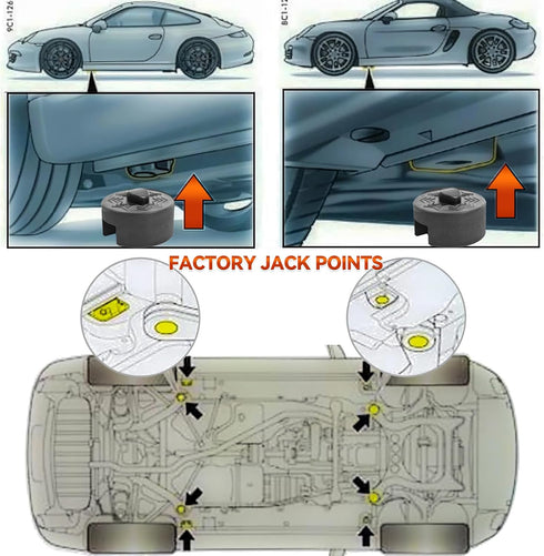 Jack Stand Rubber Pad for Porsche 911 964 993 996 991, Jack Stand Pad Adapter for Car Jacking and Repair Tool