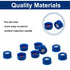 200PCS 2ml HPLC Autosampler Vial Caps, 9mm Blue 9-425 Ribbed Screw Caps with Red PTFE & White Silicone Liner, Pre-Slit.