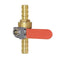 Joywayus 3/8" Barb x Barb 2 Way Union Ball Valve, Brass Shut Off Hose Fitting