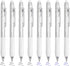 BAYTORY 8 Pcs Fine Point Erasable Gel Pens, 0.5mm Retractable Black and Blue Ink for Marking, Planner, Crossword Puzzles