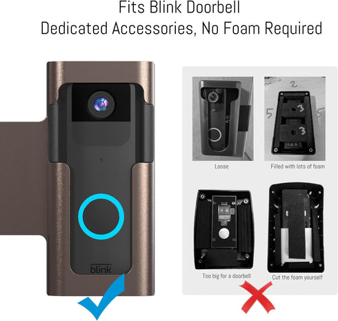 Anti Theft Ring Doorbell Mount: Metal Ring Apartment Door Mount Blink Doorbell Camera Holder No Drill - Renter Friendly