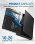 MaxGear Heavy-Duty Metal Business Card Holder - Slim Stainless Steel & ABS Case with Black Titanium Coating