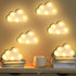 6 (Clound-6pcs) clothmile Pcs LED Cloud Night Light Can Be Hung On The Wall Kids Room Room Light, Suitable for Birthday