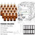 PrettyCare 15 ml Eye Dropper Bottle, 24 Pack Amber Glass Bottles with Golden Caps, Pipettes, Labels, Funnels.