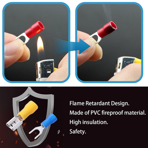 330PCS Crimp Connectors, 2.8mm 4.8mm 6.3mm Male and Female Spade Connector Kit, 15 Types