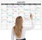 Large Undated Dry Erase Calendar for Wall - 1 Month, 40" x 30", Reusable Laminated with 8 Round Stickers