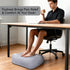 Inflatable Foot Rest for Travel, Soft Flocking Airplane Leg Rest Pillow, Portable Cushion Ottoman for Flights, Office