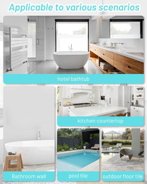 35oz Tub Paint for Bathtub, Tub and Tile Refinishing Kit with Tools, Water Based Bathtub Paint White for Tile, Toilets
