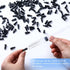 1000 Pieces Syringe Tip Caps, Black Dispensing Needle Tip Caps with Storage Box for Luer Lock Syringes