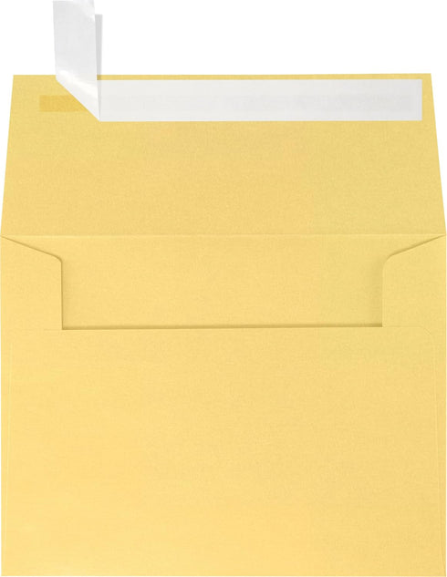 LUXPaper A2 Invitation Envelopes | Peel & Press | Gold Metallic | 4 3/8" x 5 3/4" | 80lb. Text | 50 Qty