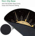 Round Mouse Pad with Coasters Set - Celestial Theme Sun with Crescent Moon Midnight Art Non-Slip Rubber Mousepad