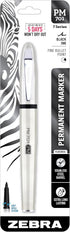 Zebra Pen PM-701 Permanent Marker, Fine Bullet Tip, Black Ink, Refillable, Stainless Steel Barrel, 1-Pack
