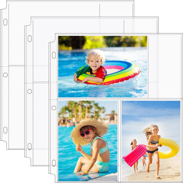 MaxGear 30 Pack 4 x 6 Photo Sleeves for 3 Ring Binder, Heavy-Duty Archival Protectors for 180 Pictures
