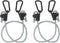 National Hardware N263-081 Bungee Cords with Carabiner 2 Pack, Adjustable Length Tie Down Straps, Black