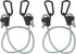 National Hardware N263-081 Bungee Cords with Carabiner 2 Pack, Adjustable Length Tie Down Straps, Black