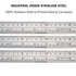 ZZTX 2 Pack Metal Straight Edge Ruler, Stainless Steel Ruler, 16 Inch Ruler Set